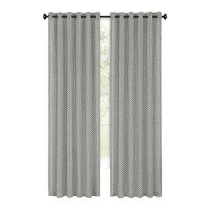 84" Rod Pocket Panel with Attached Valance All-In-One Neutral Texture Home